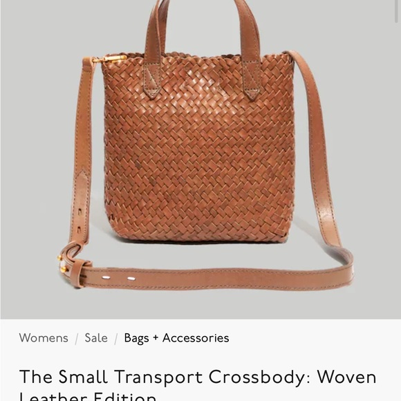 Madewell Woven Leather Crossbody Small Tote Bag - Picture 5 of 6